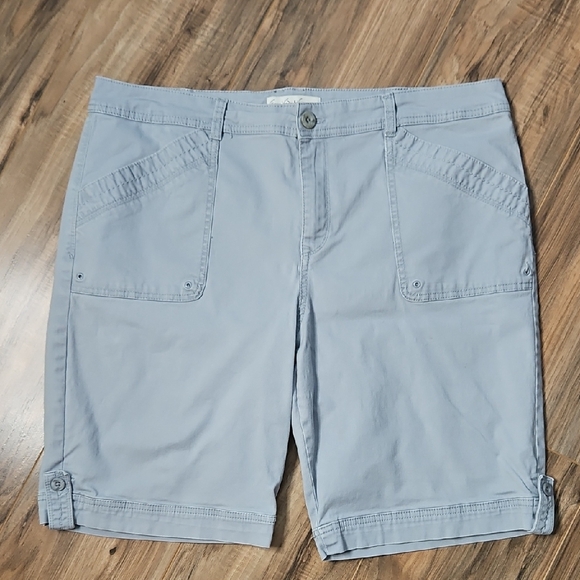 Gloria Vanderbilt Pants - (Last Weekend At This Price) Gloria Vanderbilt Women's Light Blue Gray  Shorts